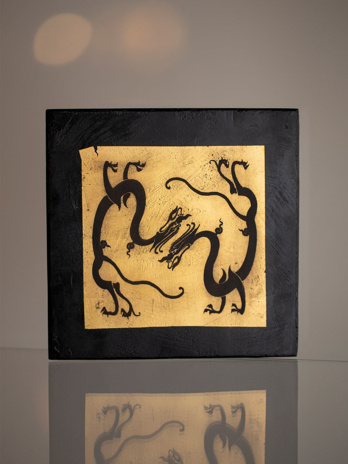 WMS™ Two Yin Golden Dragon Plates