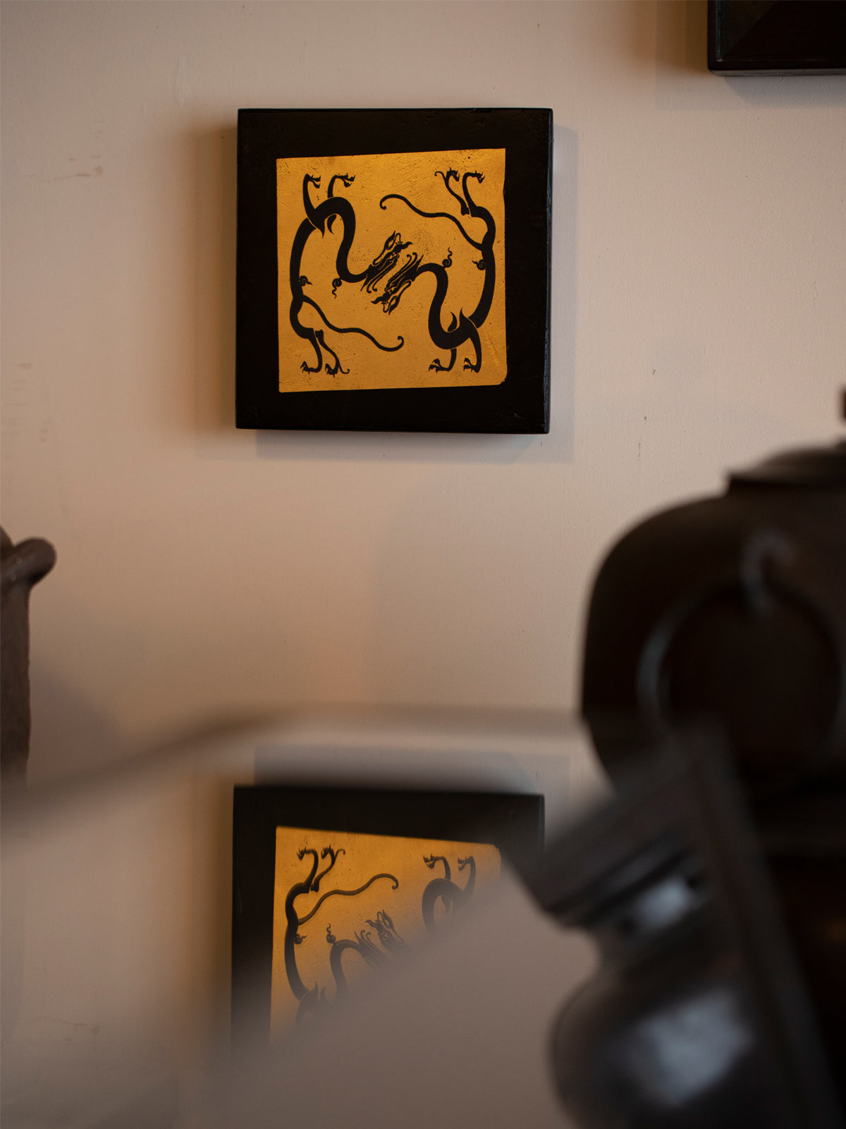 WMS™ Two Yin Golden Dragon Plates